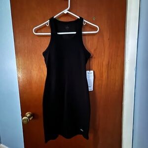 Alo Ribbed Bodycon Goddess Dress - Black